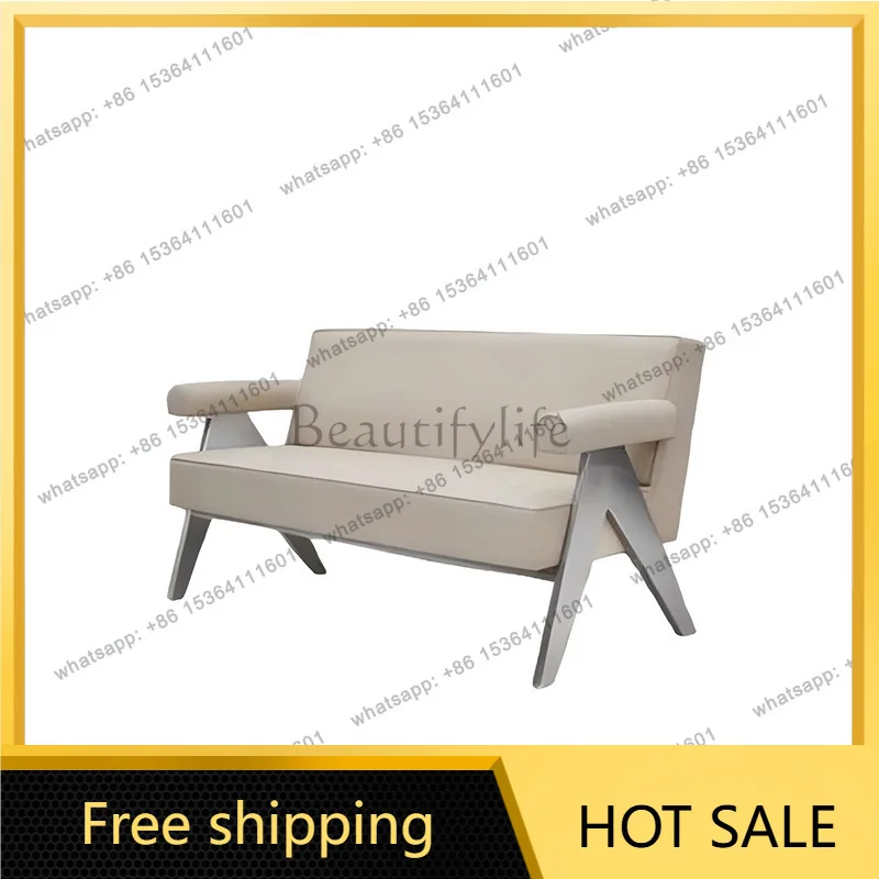 Factory Direct Sales Hair Salon Special Barber Shop Sofa Waiting Area Long Row Chairs