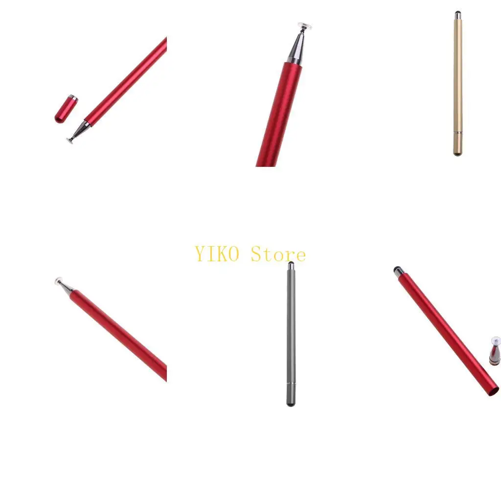 

K32C High-Sensivity Silicone Capacitive Dual-tip Universal Touchscreen Pen for All Tablets Cell Phone Transparent Cup