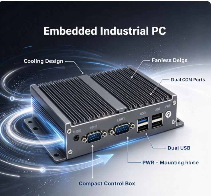 Industrial Mini PC i7 N2940 J1800 N2830 Dual LAN Fanless Embedded Computer Quad Core i5 2 Ethernet 2 COM Port Compact Control