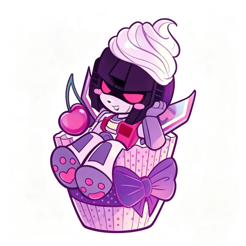 Elite Trine Cupcake Acrylic Charm - Cute Game Merch Pendant & Bag Keychain Gift Bag Pendant