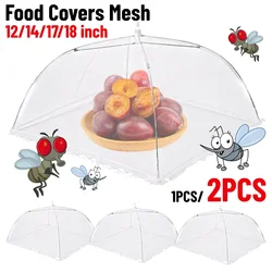 1/2pcs Food Covers Mesh Foldable Kitchen Anti-Fly Mosquito Tent Dome Net Umbrella Picnic Protect Dish Cover Kitchen Gadgets Tool