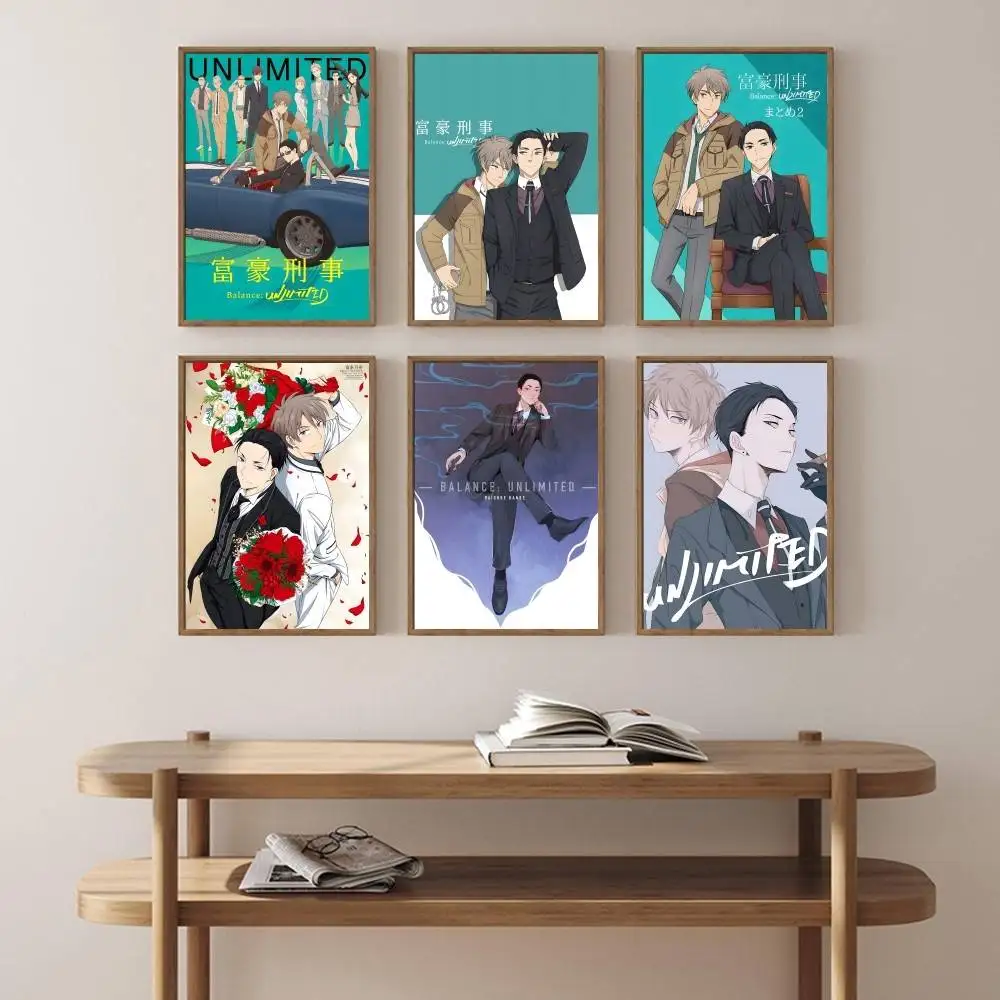 Póster de papel de anime Balance Unlimited, impresión de pared del personaje de The Millionaire Detective para dormitorio de otaku, dormitorio, sala de juegos, decoración del hogar