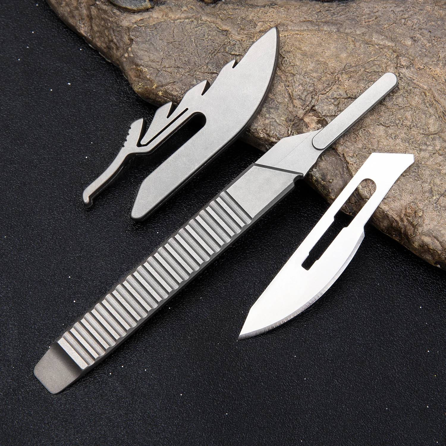 Scalpel Titanium Alloy Surgical Blade Carving Knife No.24 Multifunctional Express Out Of The Box Tool Give 10pcs Blades