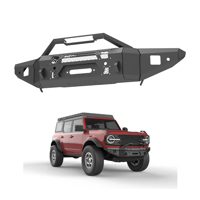 

MusixiA High-Quality Carbon Easy Installation Black Steel Front Bumper for Ford Bronco 2021+custom