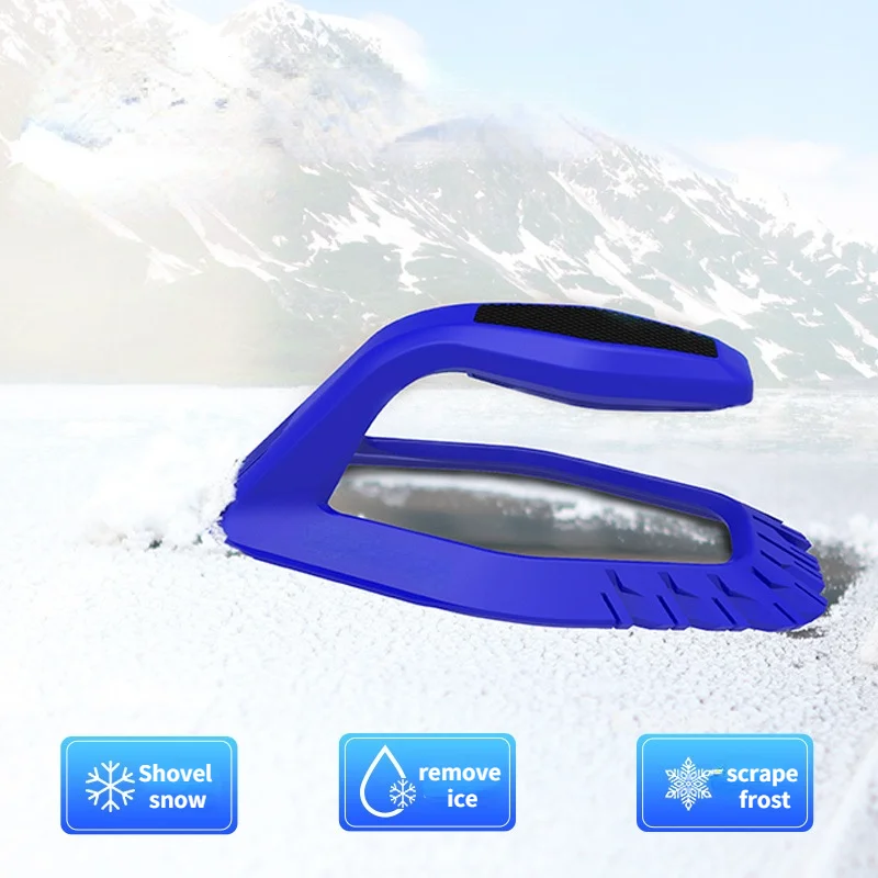 Rascador de hielo 4 en 1 para coche, cepillo de cristal de limpieza rápida, herramienta de TPU para quitar nieve, ventana automática, cepillo de