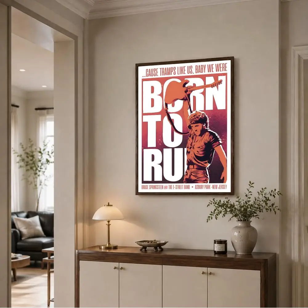 Iconic Rock Singer B-Bruce Springsteen Poster Wall Decor for Young Collectors, Indoor and Outdoor Decor