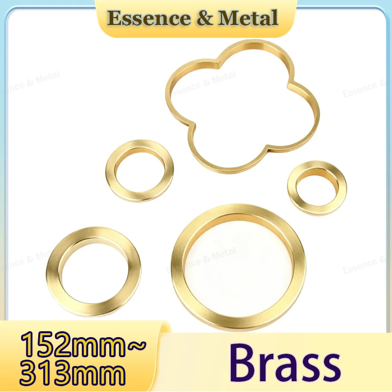 1PCS Brass Decorative Ring Chinese Mahogany Furniture Hardware Accessories OD 60-169mm Plum/round Hollow Decorative Accessories