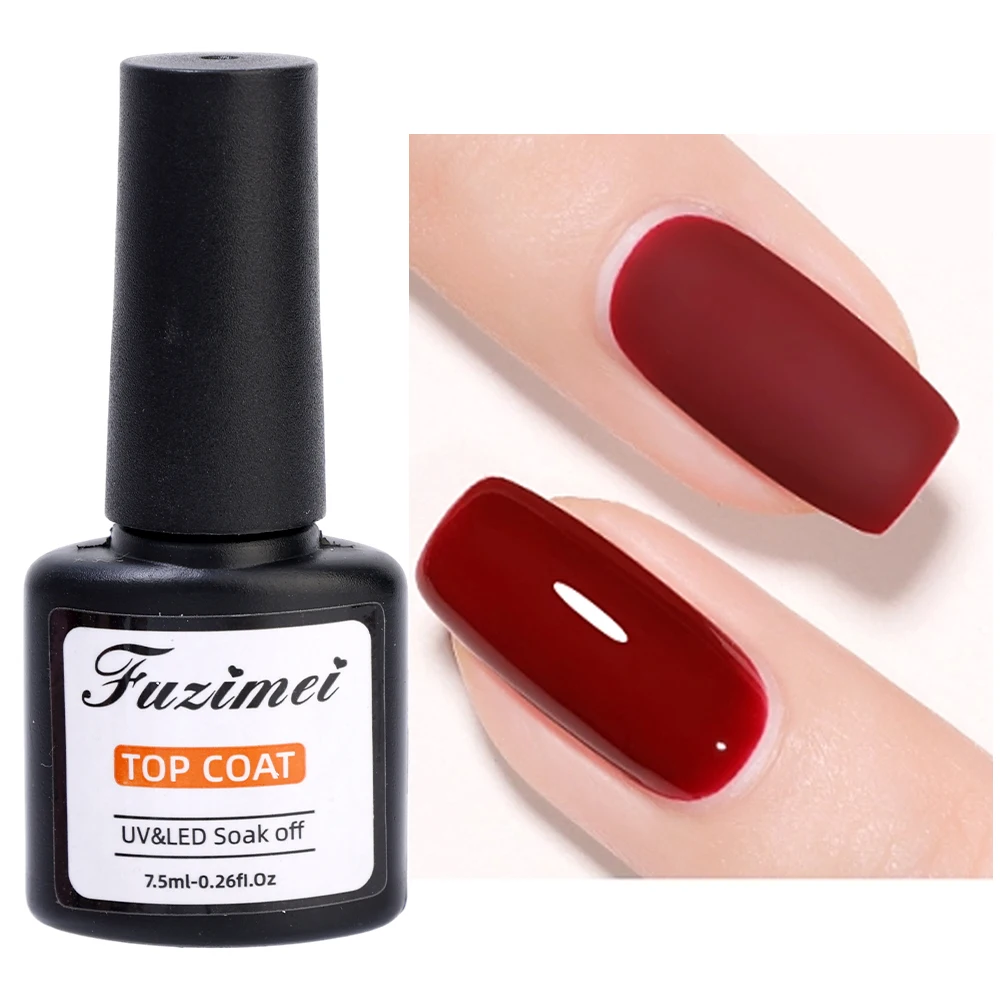 Gel Verniz Semi-Permanente, Gel Base, Top Coat, Reforço de Borracha, Embeber Off, LED UV, Top Coat Matte, Ferramenta para Unhas, 7ml