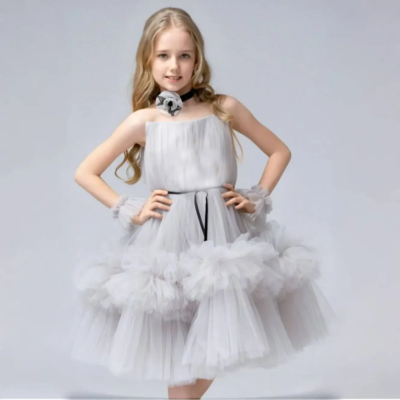 Custom light luxury dress women wedding guest gown girls wedding dress luxury birthday party gown pageant runway performance