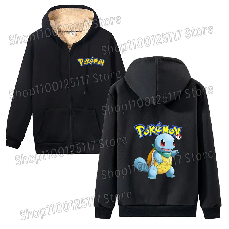 بوكيمون زمم سترة هوديي النساء الرجال الصوف معطف دافئ الشتاء مقنعين البلوز السراويل الرياضية ملابس خارجية الكبار جاكيتات الملابس