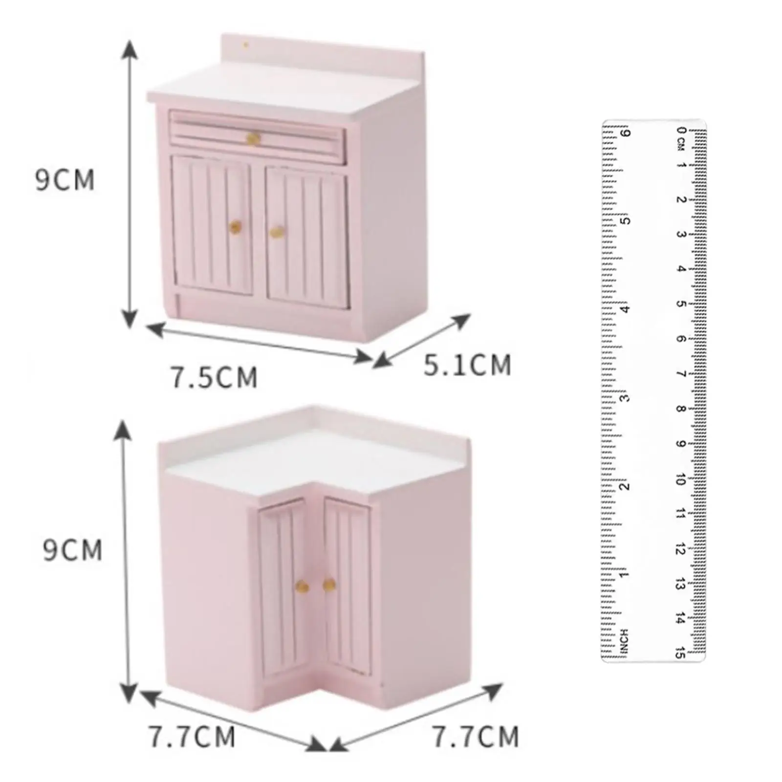 1:12 Scale Dollhouse Cabinet Furniture Kitchen Dining Room House Accessory