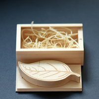 JASTER Tree Leaves USB 2.0 Flash Drive Wooden Gift Box Pen Drive Real Capacity Bamboo Memory Stick 64GB/32GB/16GB/8GB U Disk