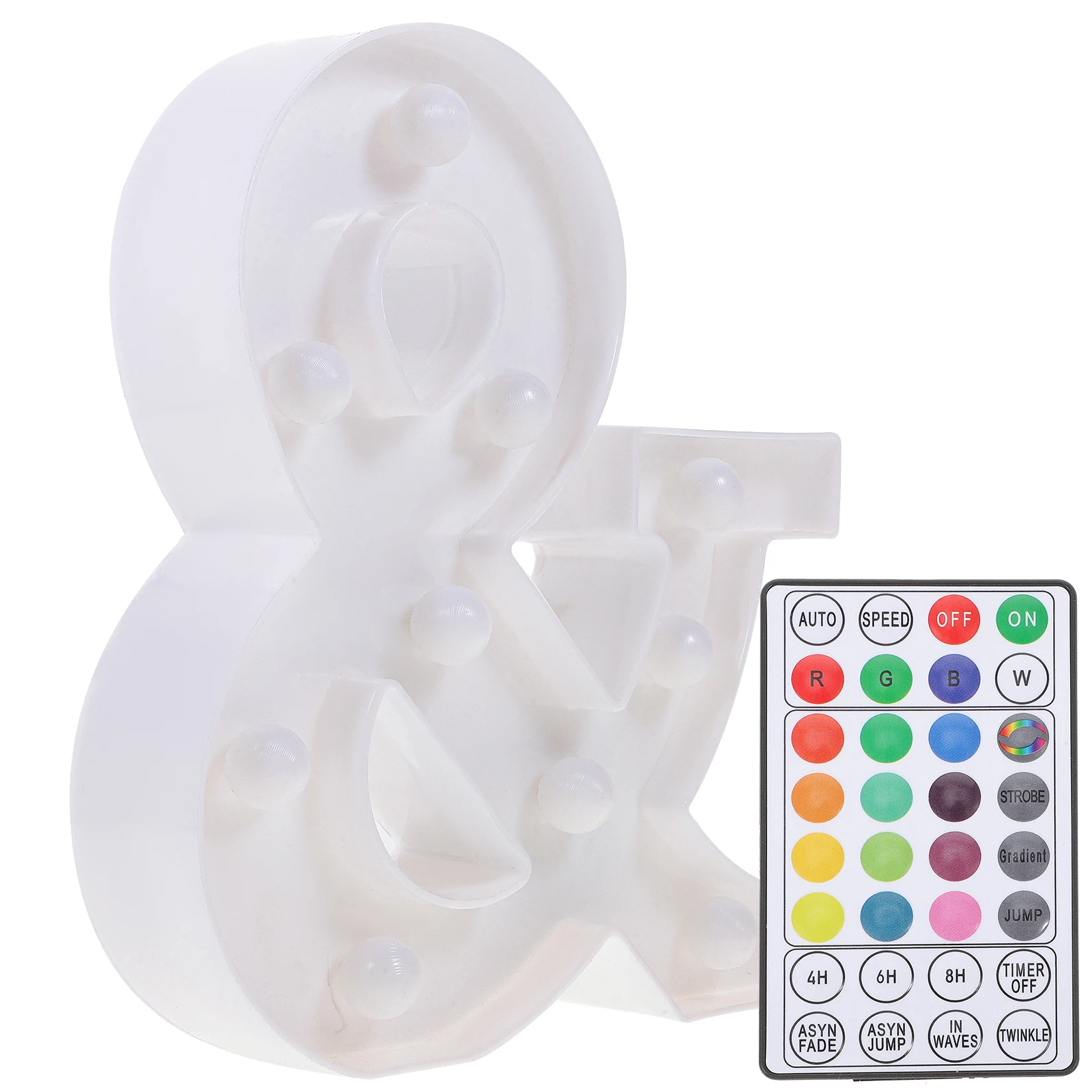 

Colorful LED Letter Lights 26 Letters Powered Remote Control Multi Color Light Up Signs Bedroom Decor Wall Art Party