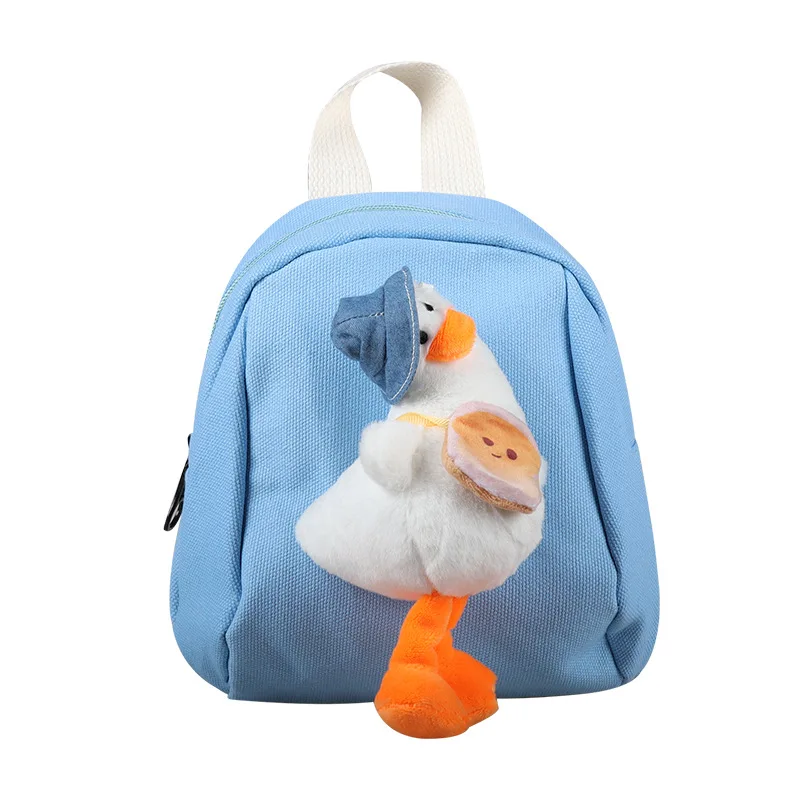 Children Backpack Cute Small Bag Cartoon Duck Canvas Backpack Kindergarten Mini Backpack Mother Kids Bags for Girl Mochilas 백팩