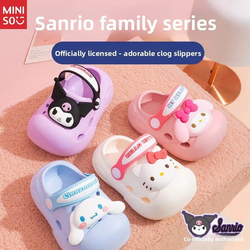 

Miniso Baby Girls Summer Crocs Clogs, Indoor Bath Slippers Fashion Outdoor Beach Sandals Anti-Slip
