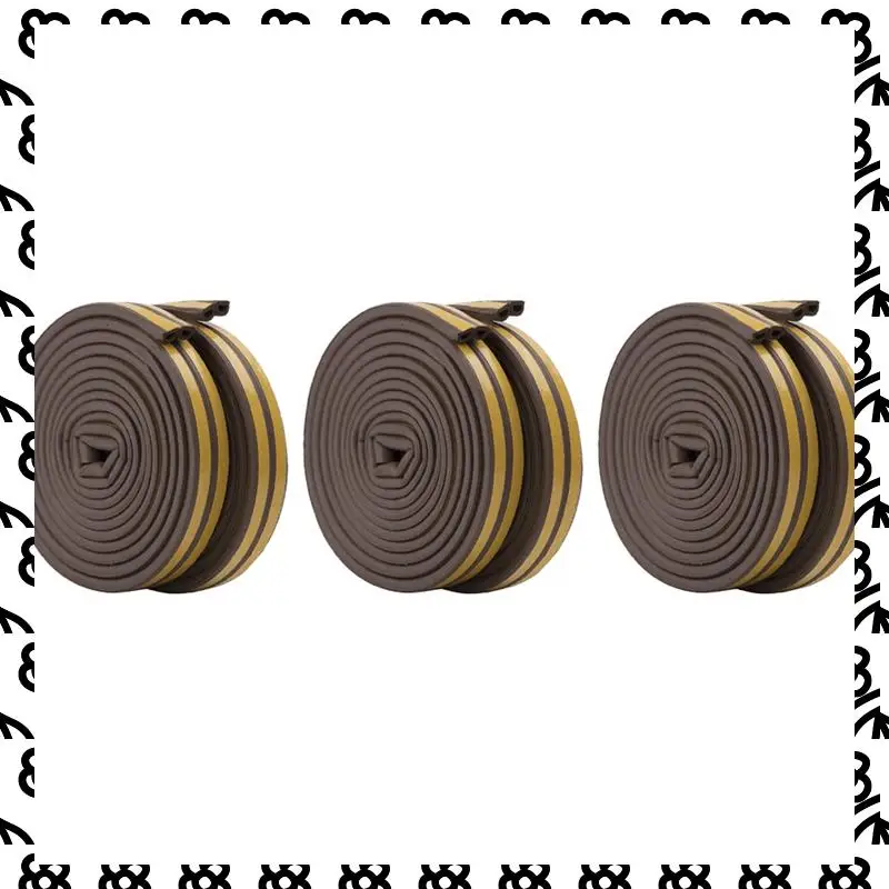 

A07I 6 Roll EVA Seal Weather Strip Foam Tape D Type 10M Doors Windows Draught Excluder Anti-Collision Seal Strips