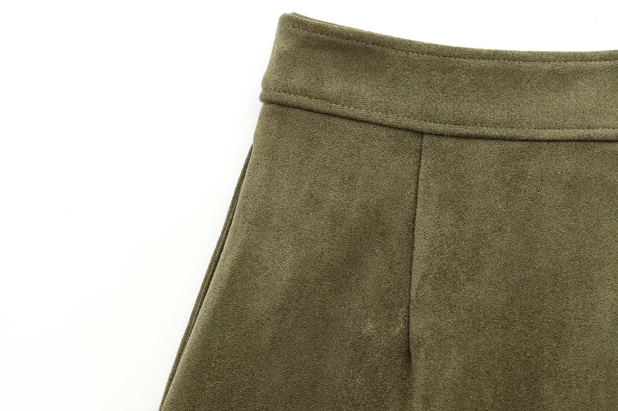 HH Frühling Frauen Wildleder Mantel Hose Sets Revers Lange Sleeve Zipper Jacken Casual Shorts 2025, Neue Mode High Street Lady Outfit – Detail 22