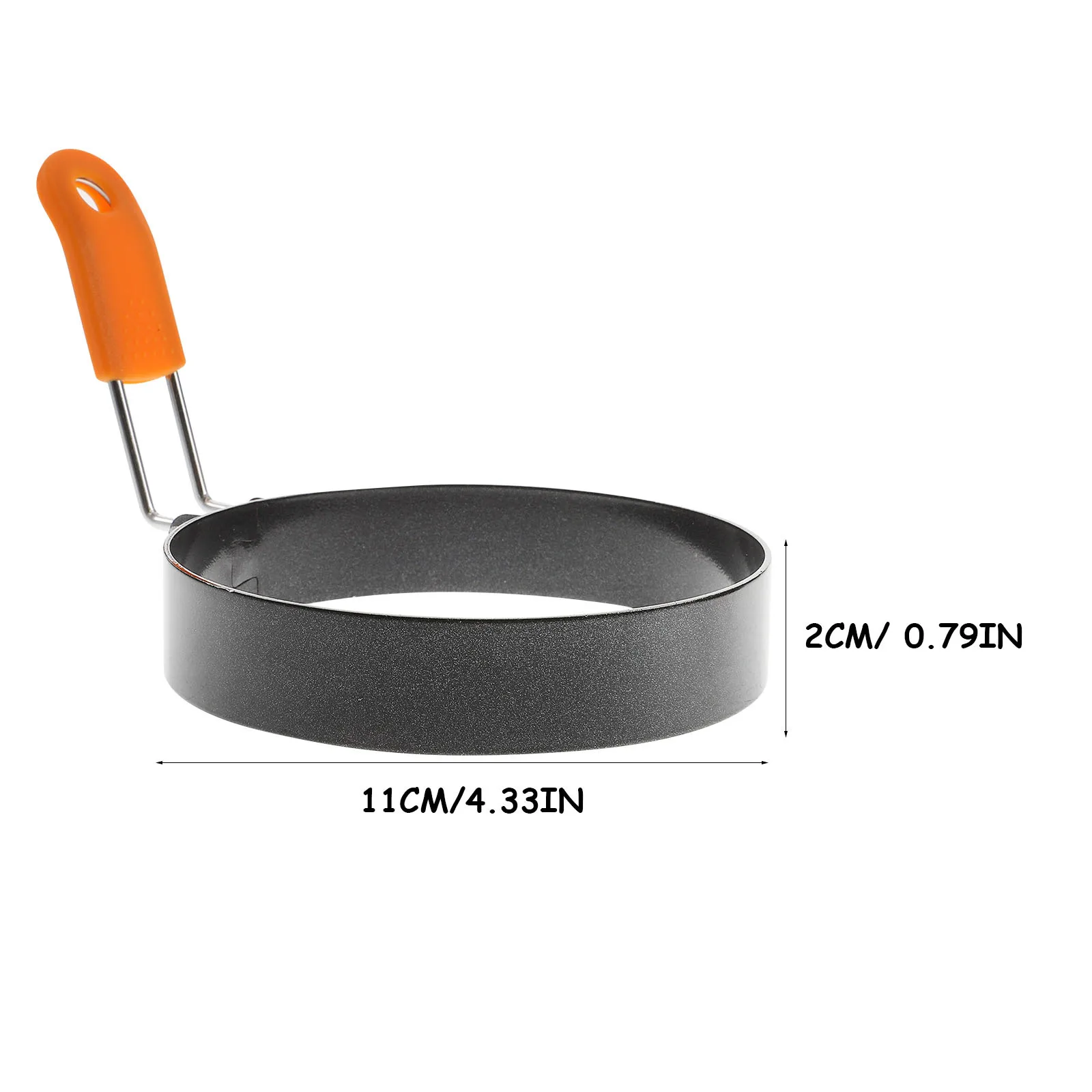 قالب فطيرة 2 قطعة حلقة بيضة مستديرة غير لاصقة لقلي عجة الطبخ اكسسوارات المطبخ ساندويتش الكعك مجموعة أدوات ذاتية الصنع #2