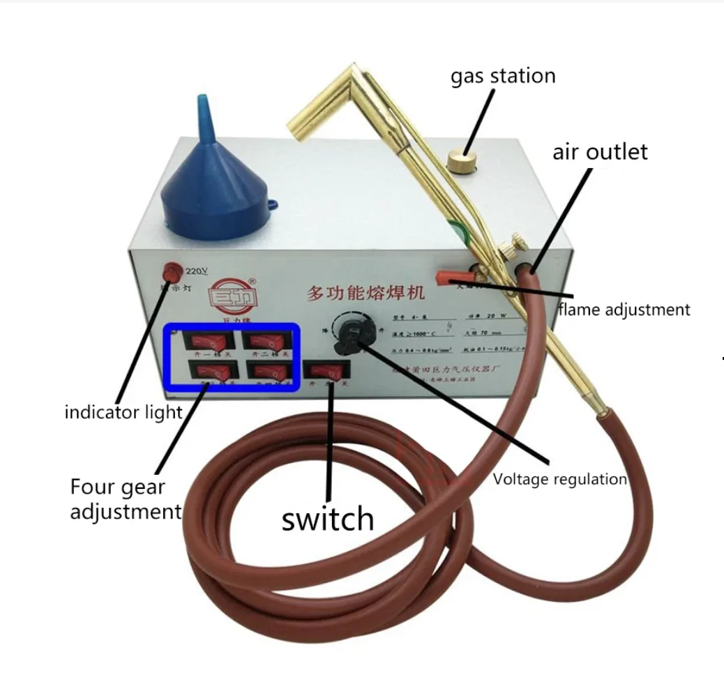 JX5-8 Multifunction Welding Machine Equipment Gold and Silver Jewelry Melting Gun Welding Repairing Fire Blowing Gold Tools