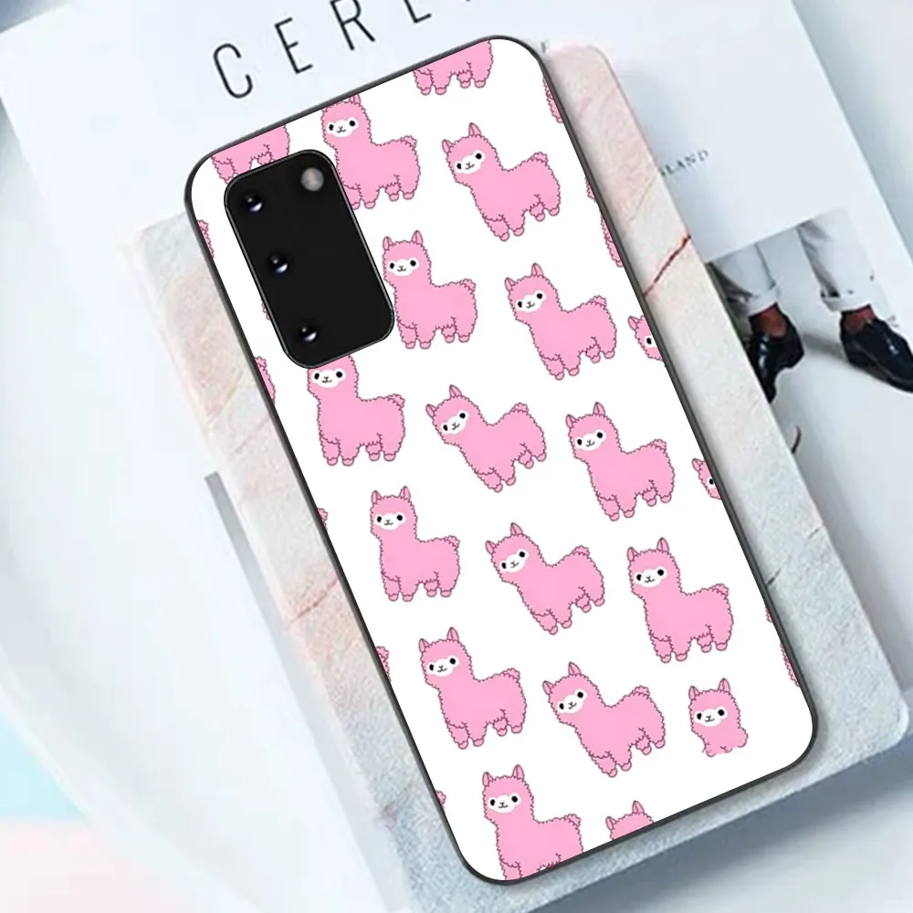 Kawaii Cute Llama Alpaca Animals Phone Case For Samsung S 9 10 20 21 22 23 30 23 24 Plus Lite Ultra FE S10lite Fundas