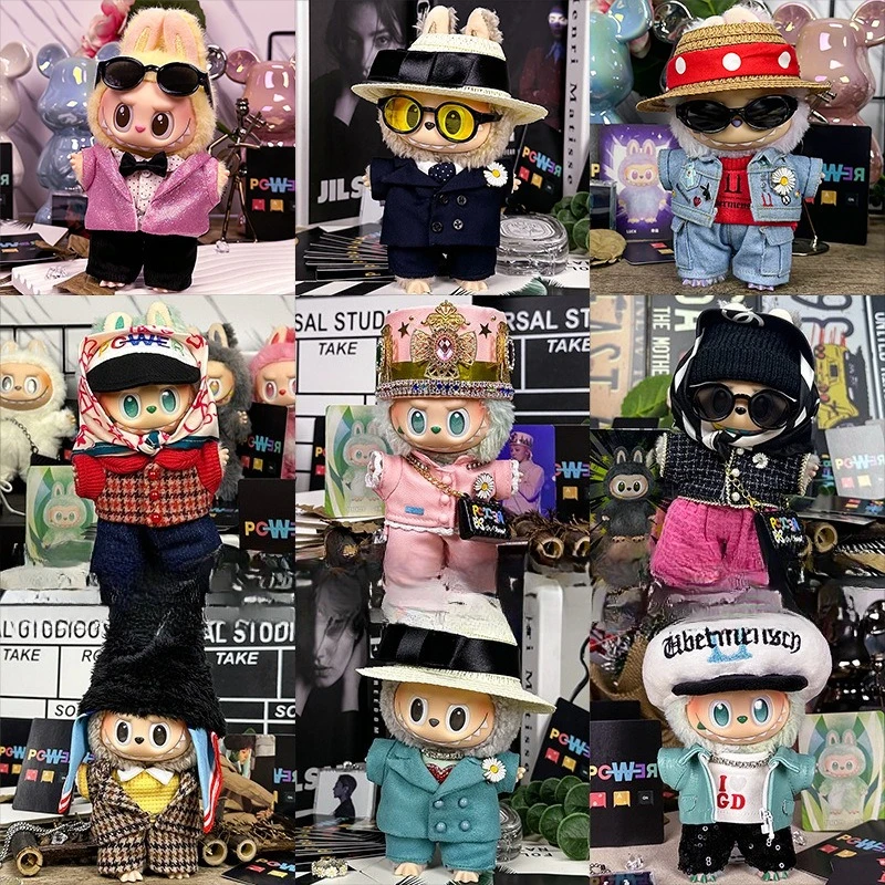 

Полная серия G-Dragon, наряд Labubu, только 15-17 см, высококачественная виниловая кукла, одежда на заказ, модный подарок Kpop