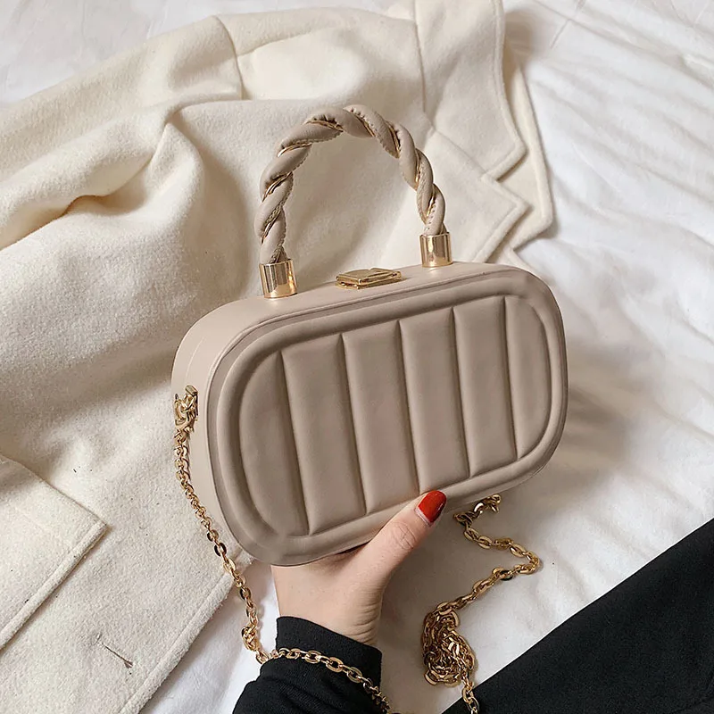 

Box Oval Shape Crossbody Bag For Women 2023 Luxury Handbags Women Bags Designer Leather Small Shoulder Bag Fashion Female Purse