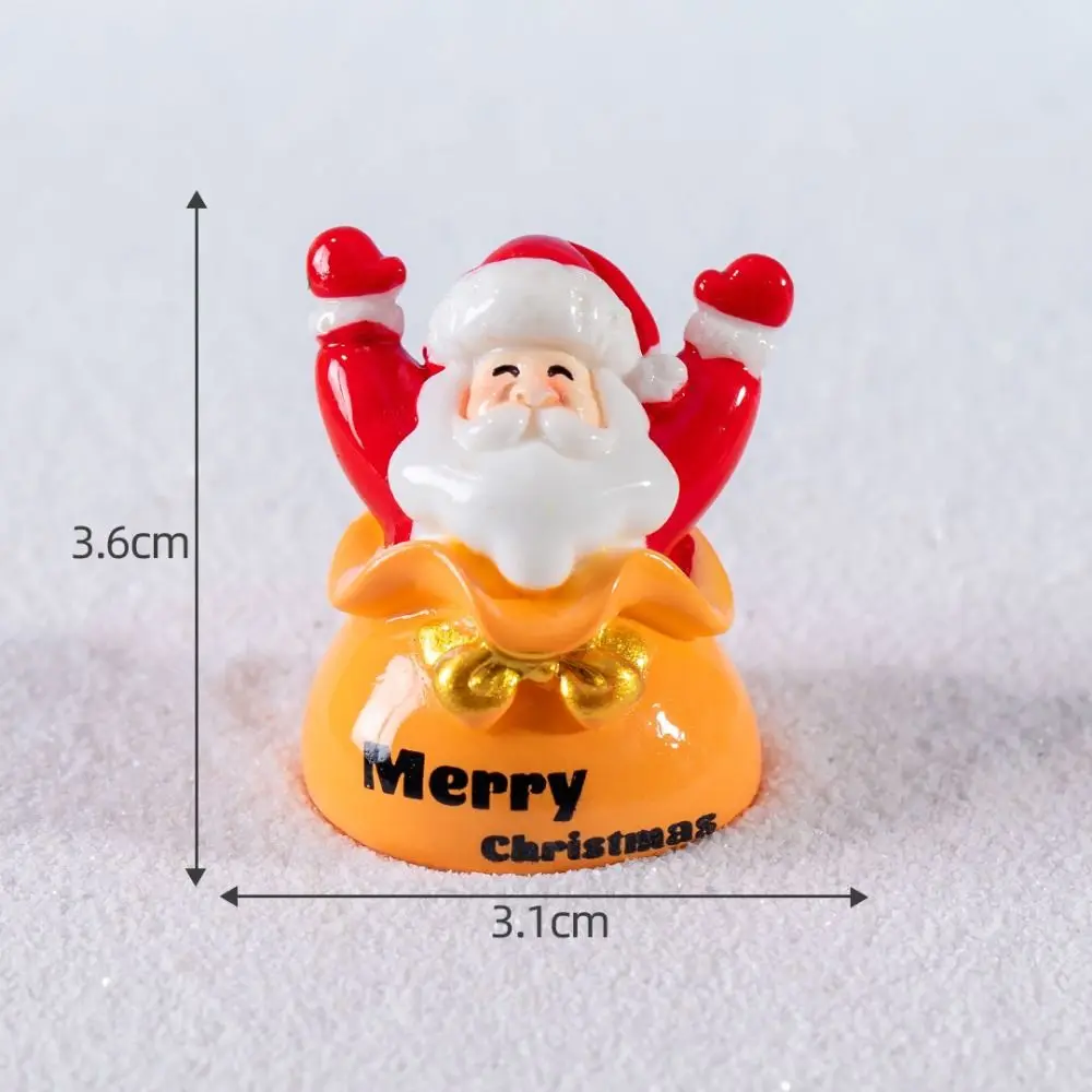 Fashion Resin Christmas Miniature Cartoon New Year Decorations Garden Flower Pot Ornament Table Dollhouse Santa Claus Figurines