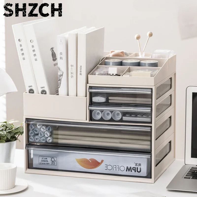 Acrylic Desktop Organizer, Drawer File Holder for Office, Transparent Storage Box for Stationery, Multi-Purpose Desk Organizer