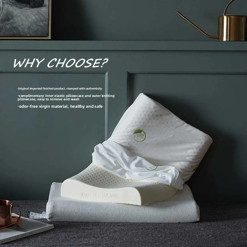 Zero Pressure Wave Curve Memory Foam Pillow Ergonomic Neck Support Slow Rebound Latex for Side Back Sleeper
