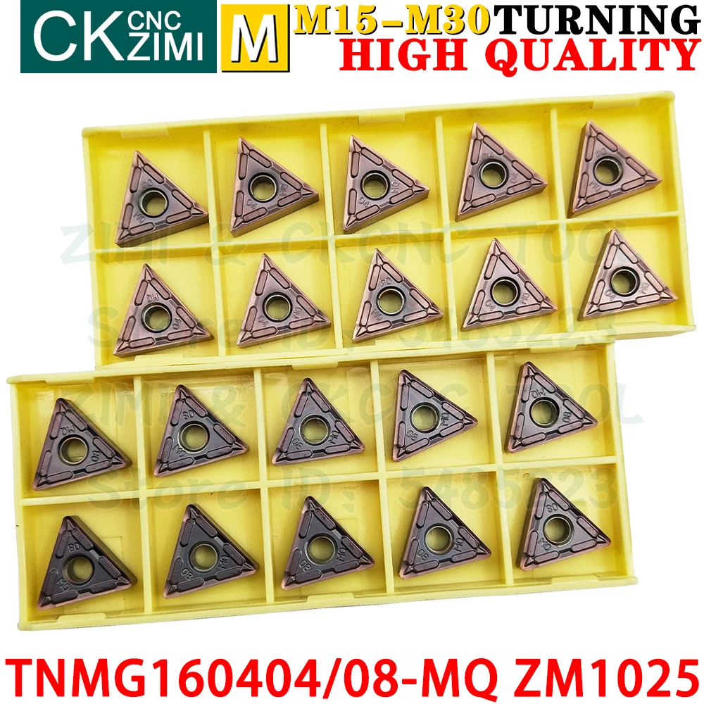 TNMG160404-MQ TNMG160408-MQ ZM1025 Carbide Inserts External Internal Turning Inserts Tool TNMG 1604 CNC Metal Lathe Cutter Tools