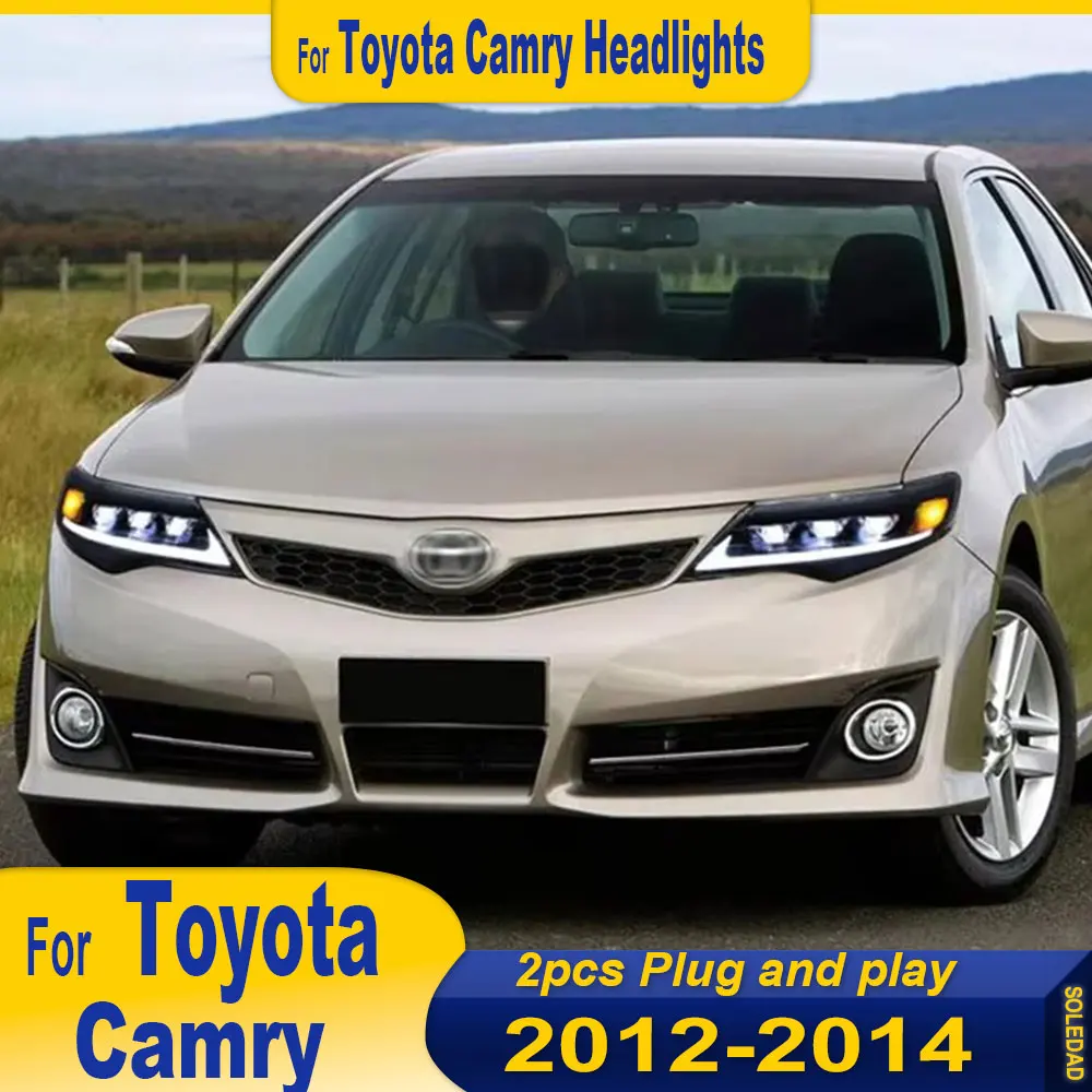 

Car Headlights for Toyota Camry LED Headlight 2012 2013 2014 Camry Head Lamp Drl Projector Lens Auto Accessories Plug and play