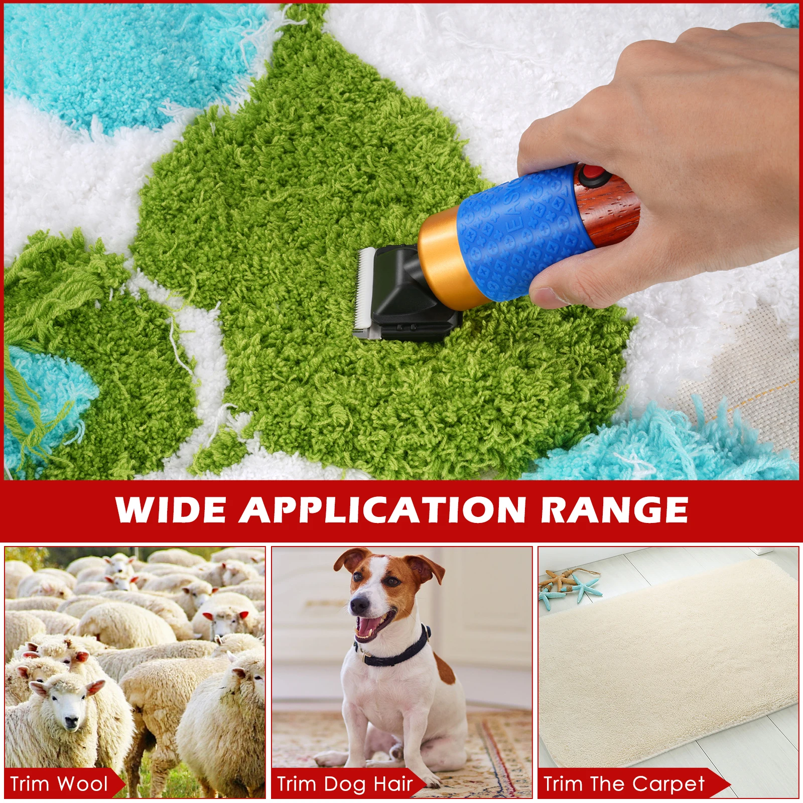 Tufting Trimmer Electric Carpet Clipper 200W DIY Tufting Gun Scissor Carpets Carving Machine Tufting Wool Mower Machine