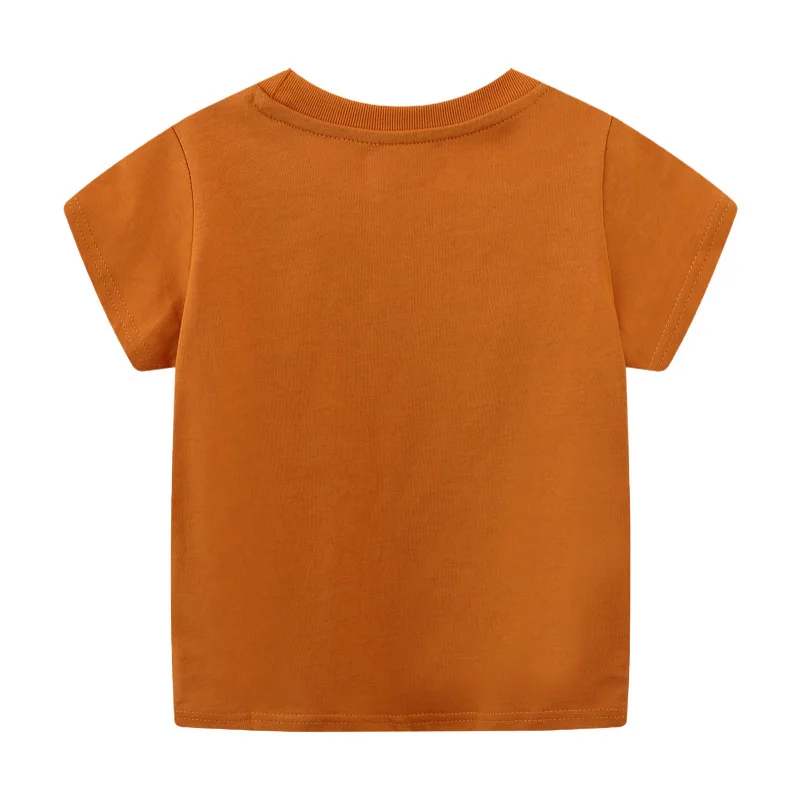Детская Хлопковая футболка с принтом, на возраст 2-7 лет