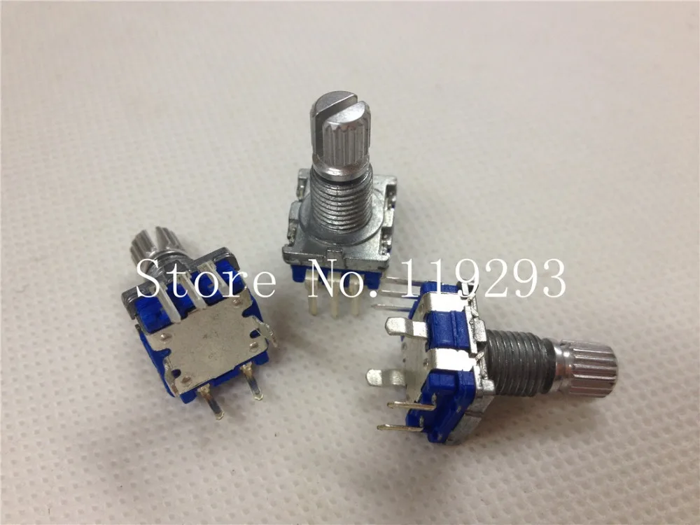 [BELLA]Crown sale 360  volume encoder EC11 pulse coded switch 20 20 15mm rachis with switch--50PCS/LOT