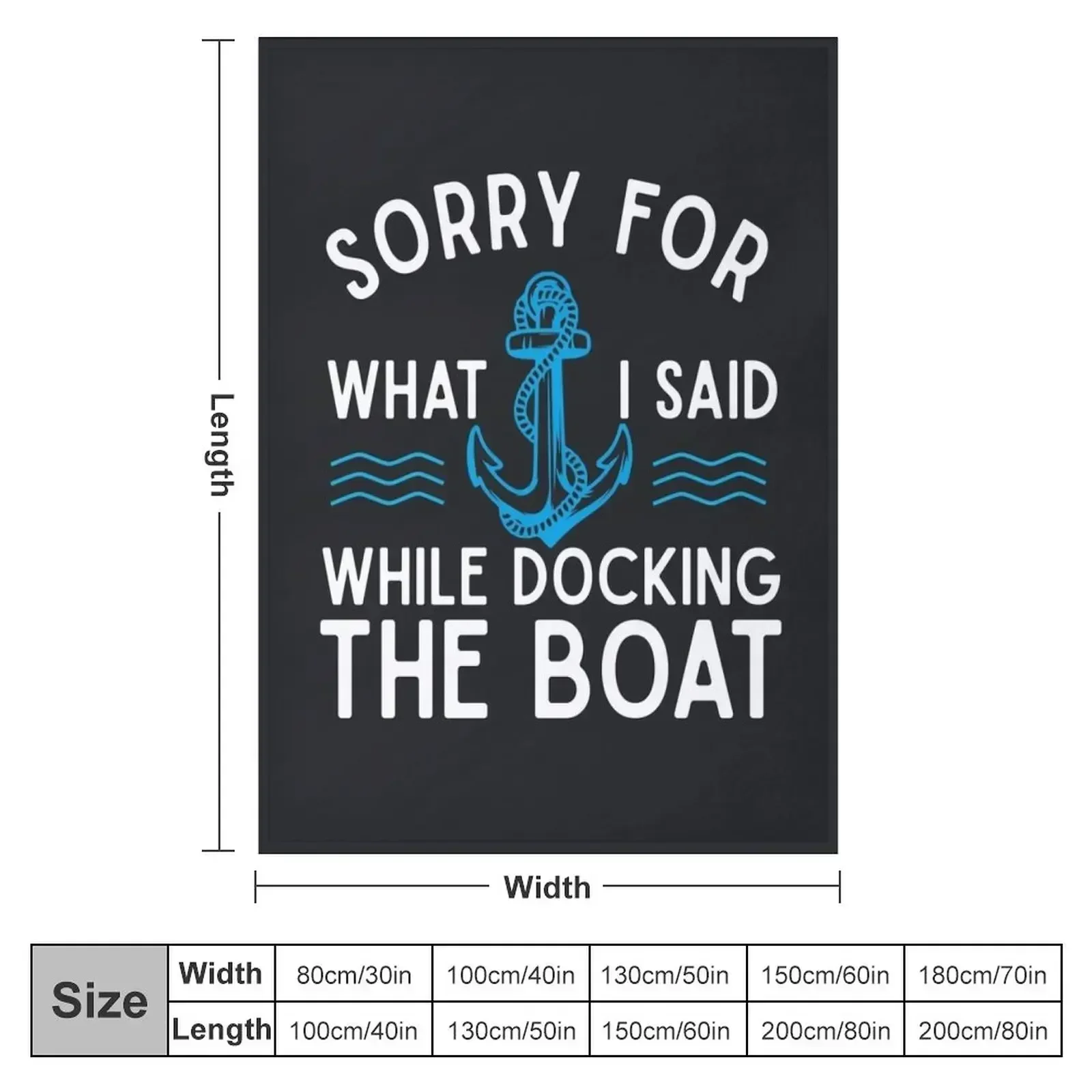 Sorry for what I said while docking the boat hilarious sailing boating lover gifts Throw Blanket funny gift Polar Blankets