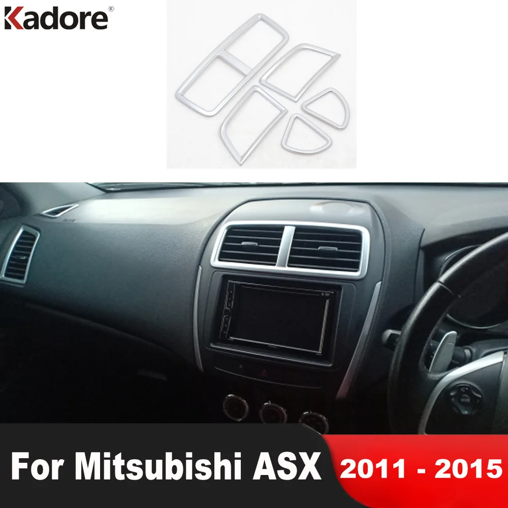 Car Front Air Condition Vent Outlet Cover Trim For Mitsubishi ASX 2011 2012 2013 2014 2015 Matte Decoration Interior Accessories
