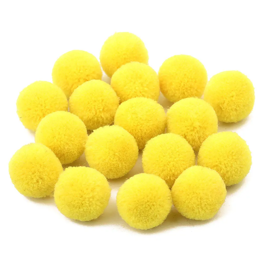 50Pcs 2Cm DIY Soft Ball Craft Kit for Keychain Bag Pendant Making Creative Parent-Child Activity Material Stimulates Kids