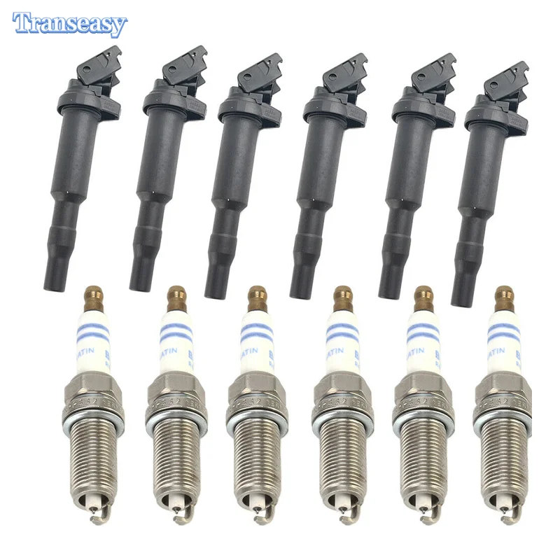 

12138616153 OEM 6PCS Kit Ignition Coils & 6PCS Spark Plugs Set Suit 12138647689 For BMW 3 5 Series x3 x5 z4