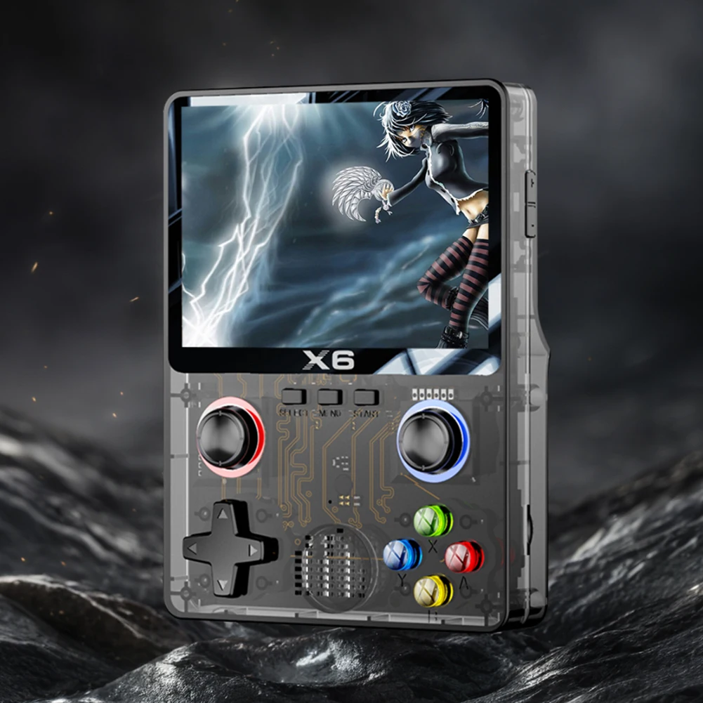 X6 Portable Video Game Console 2000mAh 3.5 Inch IPS Screen Video Gaming Console 3D Joystick Classic Video Player for Adults Kids