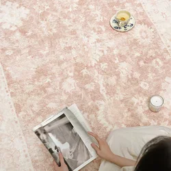 Alfombra Retro persa rosa, cómoda y suave, para dormitorio, Floral, de lujo, para sala de estar y balcón