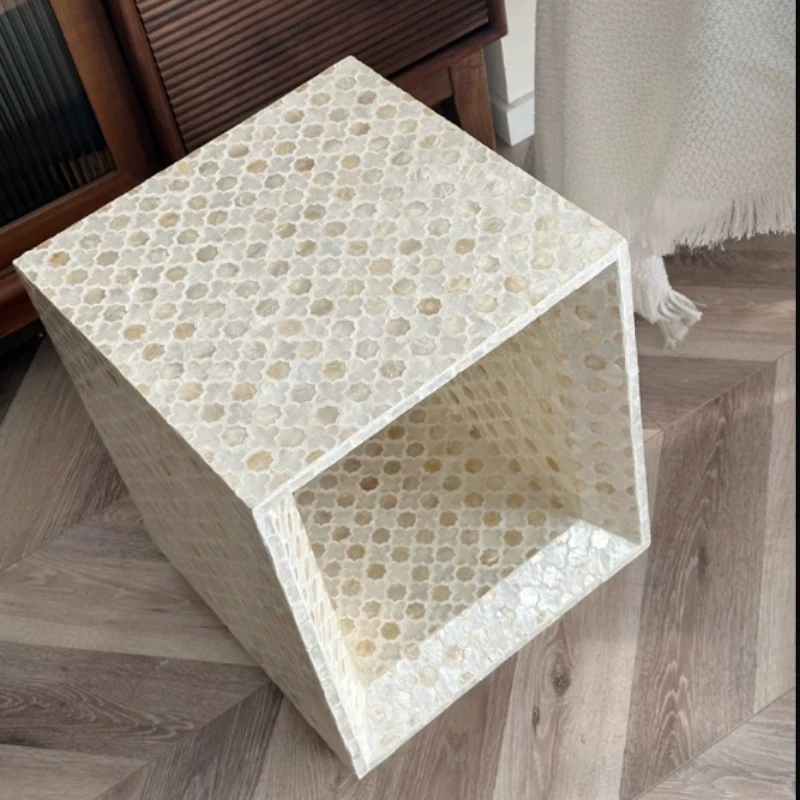 Nordic Furniture,Luxury Shell Tea Table,Living Room Side Table,Bedroom Nightstands,Creative Coffee Table,Display Stand,Art Shelf