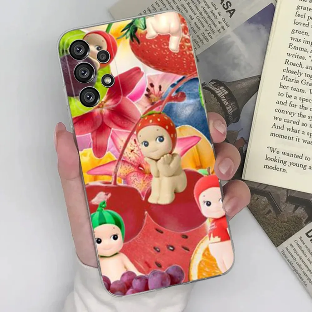 S-Sonnies Angels Fruits Phone Case For Samsung S30,S23,S21,S22,S20 Ultra,S20 FE lite,S10,S9,S8 PIus Cover Clear