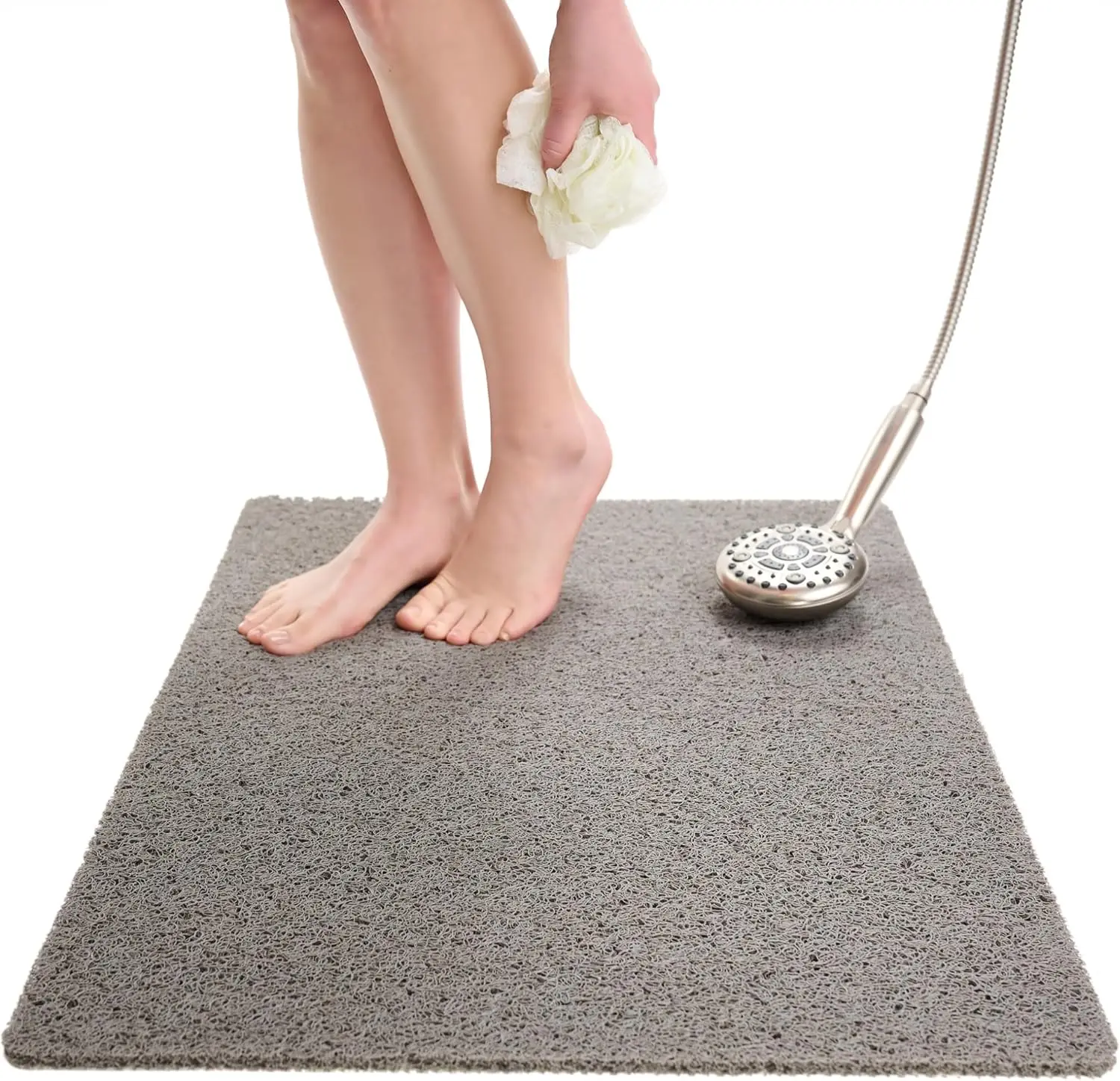 

Противоскользящий коврик для душа Loofah - для душевых, ванн, ванных комнат, влажных зон - мягкий коврик для ванной с дренажными отверстиями - быстросохнущий