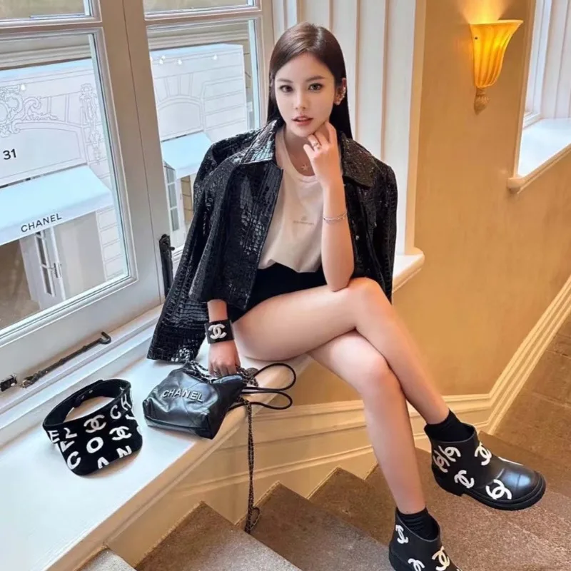 Fashion Jackets Short Black Glossy Coats Lapels Single Breasted Tops Crocodile Grain Long Sleeve Slimming Jackets Women's Coat