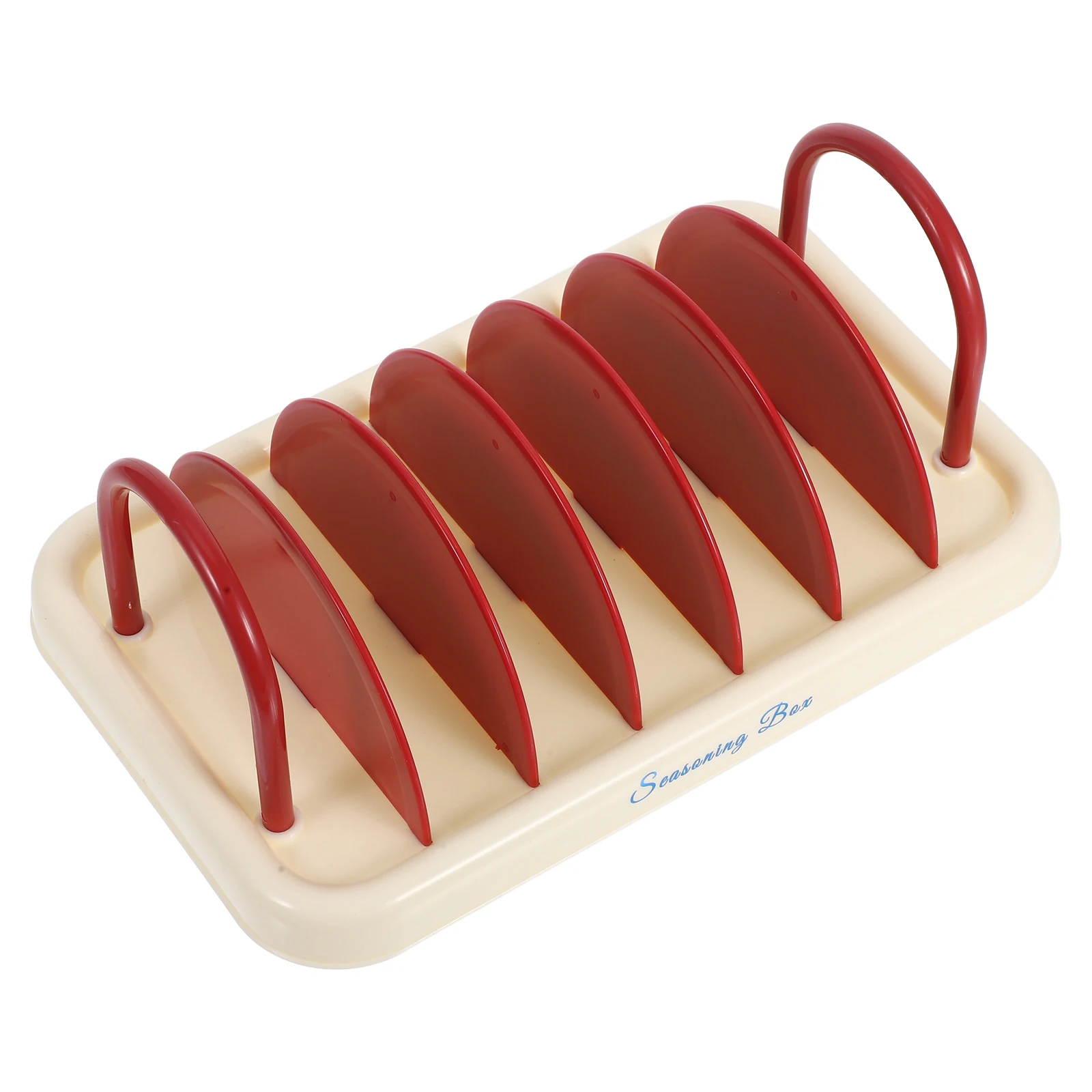 

Kitchen Storage Rack 7 Slot Plate Holder Dish Drying Multifunction Cutting Board Stand White