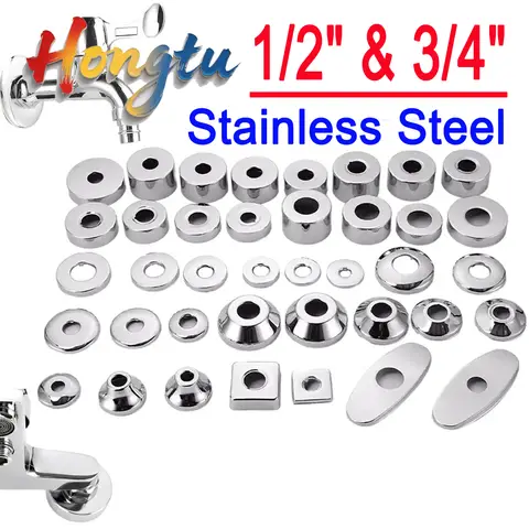 Heighten Valve Panel Faucet Decorative Covers – 1/2" 3/4" Stainless Steel, Water Pipe Connector | Shower & Kitchen Faucet Parts
