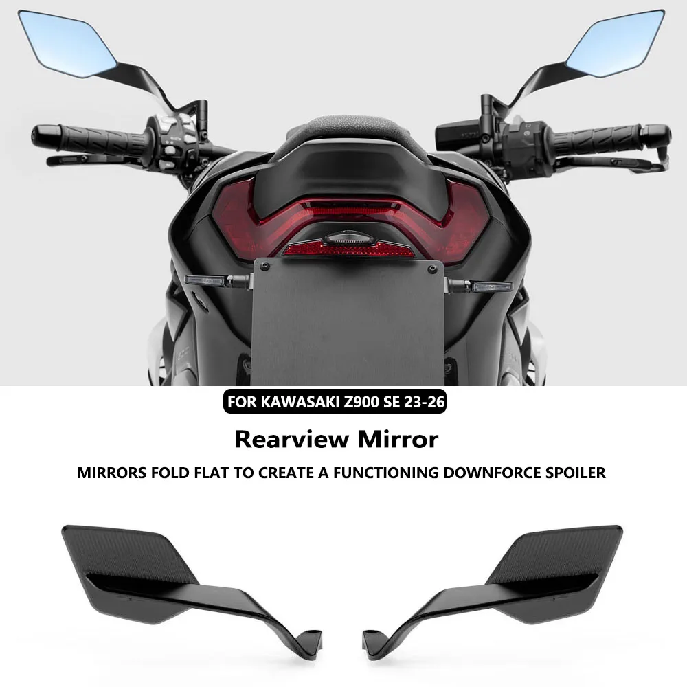 

Зеркала заднего вида для мотоцикла Kawasaki Z900 Z 900 Z900 Z 900 SE 2023-2026, регулируемые, с ветровыми накладками, комплект