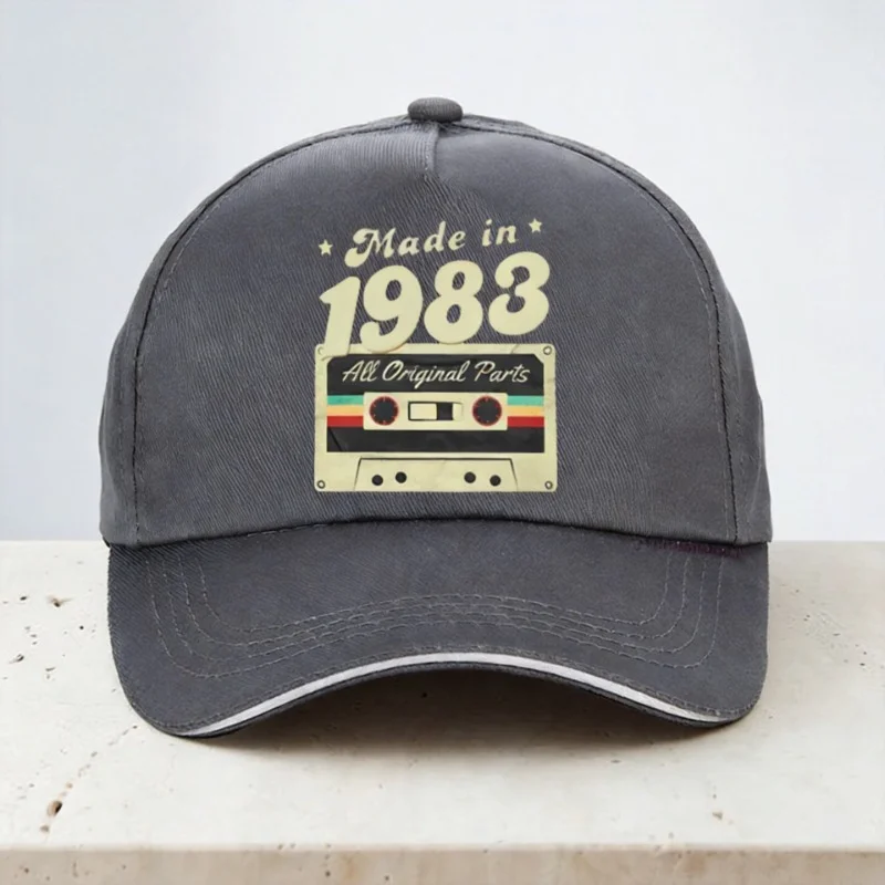 

Made In 1983 Baseball Cap Summer Style Men Women Hip Hop Hat Adjustable Gym golf Caps
