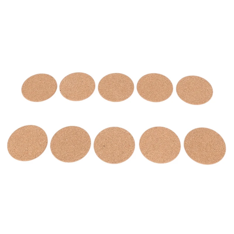 Set Of 60 Cork Bar Drink Coasters - Absorbent And Reusable - 90Mm, 5Mm Thick