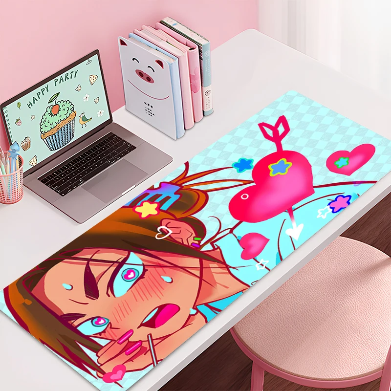 Alas Mouse Panggung Alien Aksesori Gaming Anime Alas Meja Keyboard Gamer Kantor Alas Meja Laptop Antiselip Alas Mouse Karpet PC Besar